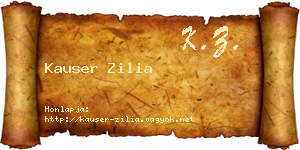 Kauser Zilia névjegykártya